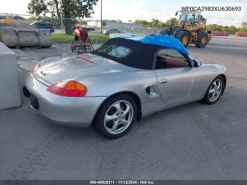 1999 Porsche Boxster VIN: WP0CA2983XU630693 Lot: 40828211