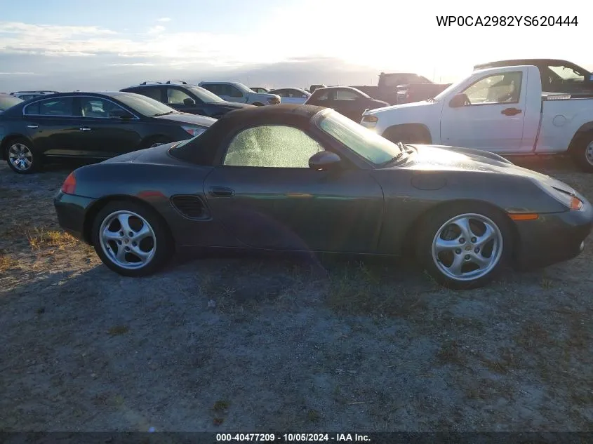 2000 Porsche Boxster VIN: WP0CA2982YS620444 Lot: 40477209