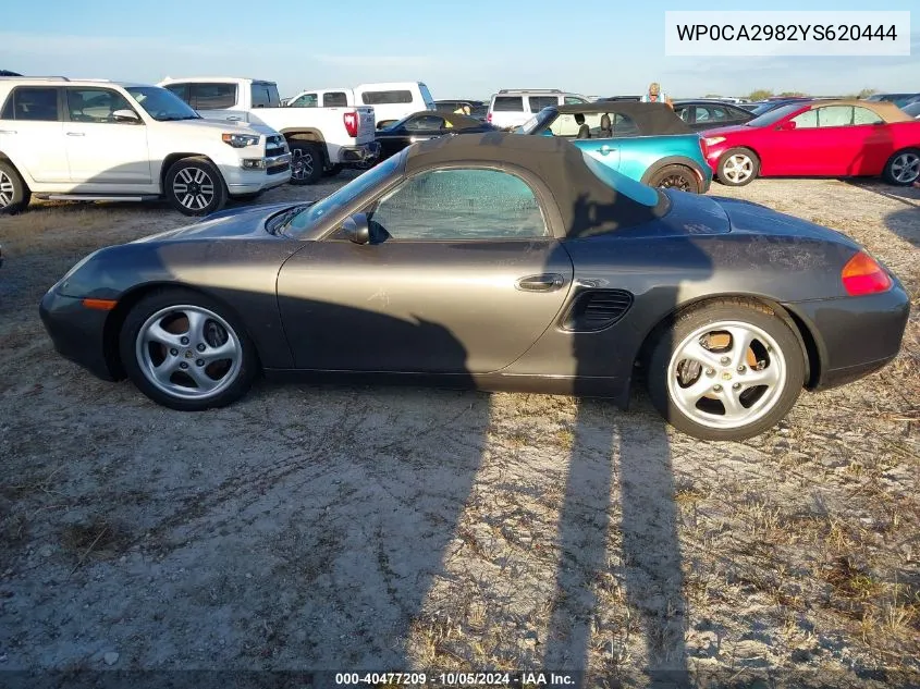 2000 Porsche Boxster VIN: WP0CA2982YS620444 Lot: 40477209