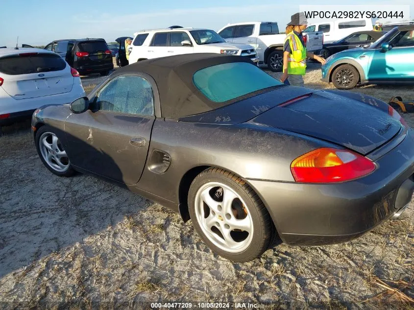 2000 Porsche Boxster VIN: WP0CA2982YS620444 Lot: 40477209