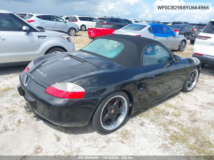 2000 Porsche Boxster S VIN: WP0CB2988YU664966 Lot: 40489561