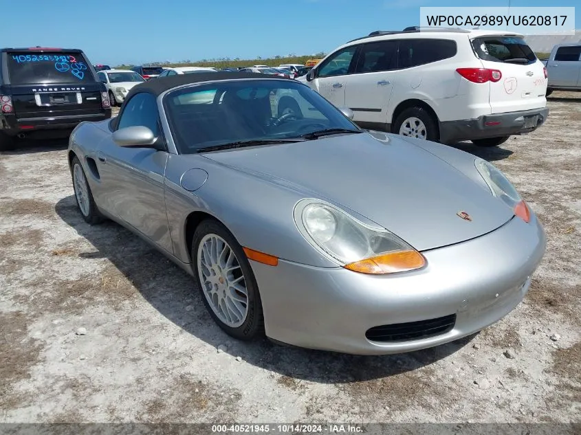 2000 Porsche Boxster VIN: WP0CA2989YU620817 Lot: 40521945