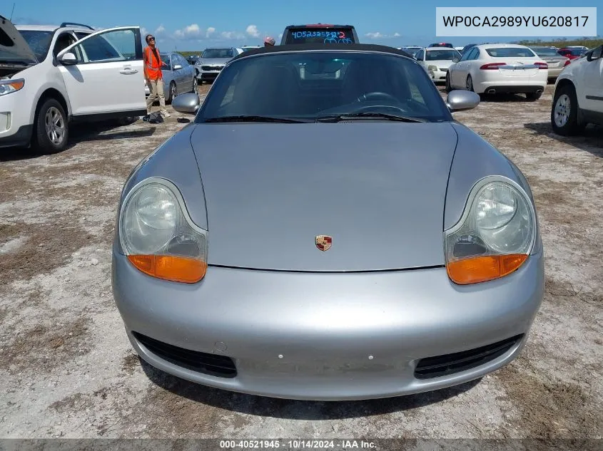 2000 Porsche Boxster VIN: WP0CA2989YU620817 Lot: 40521945