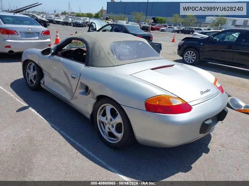 2000 Porsche Boxster VIN: WP0CA2989YU628240 Lot: 40580963