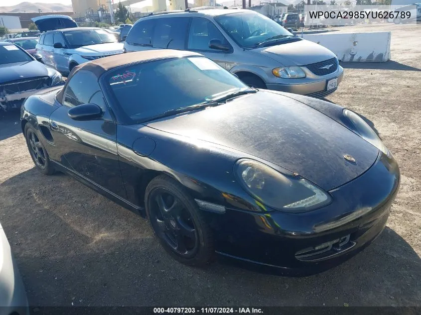 2000 Porsche Boxster VIN: WP0CA2985YU626789 Lot: 40797203