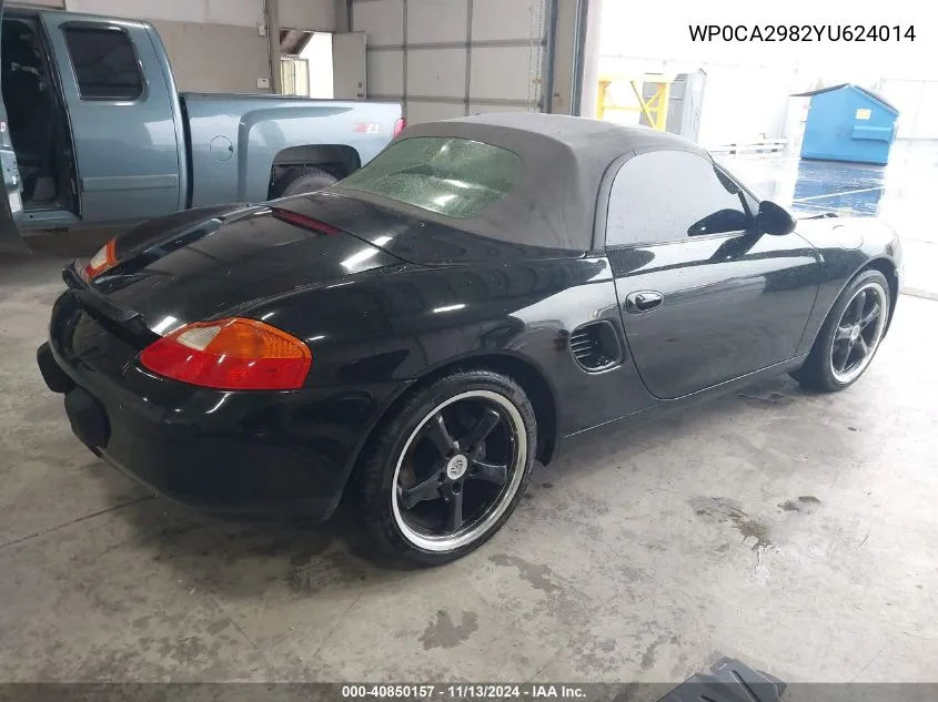 2000 Porsche Boxster VIN: WP0CA2982YU624014 Lot: 40850157