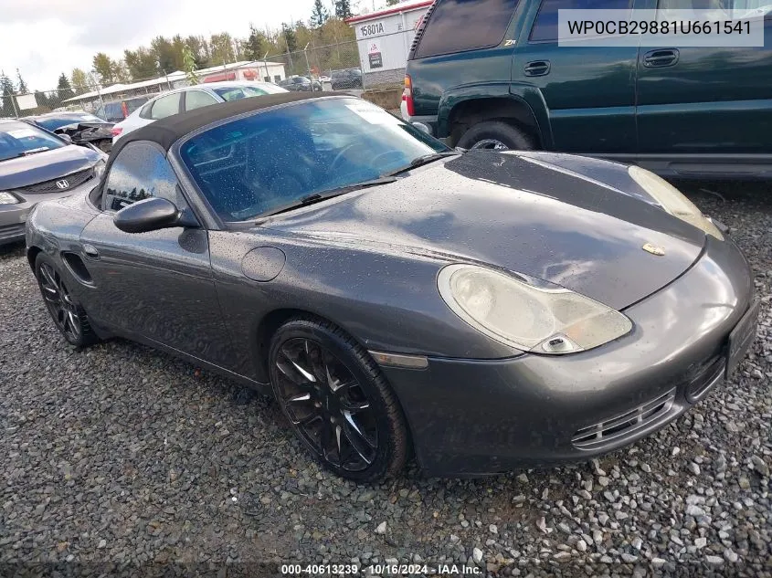 2001 Porsche Boxster S VIN: WP0CB29881U661541 Lot: 40613239