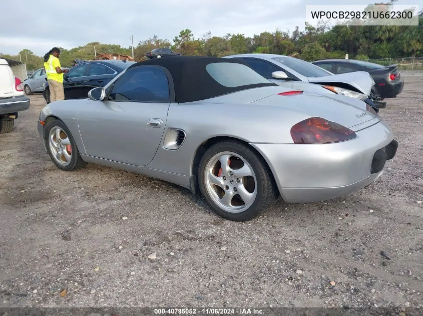 2001 Porsche Boxster S VIN: WP0CB29821U662300 Lot: 40795052