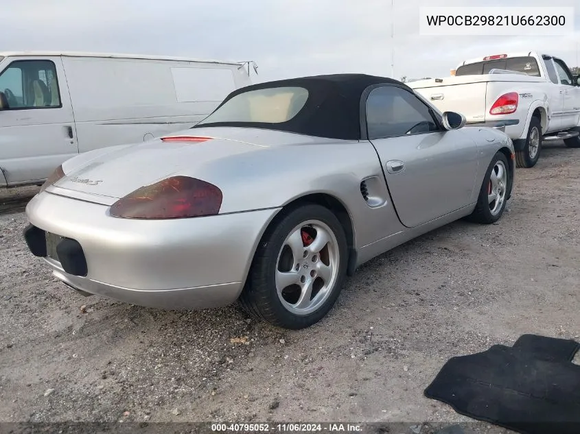 2001 Porsche Boxster S VIN: WP0CB29821U662300 Lot: 40795052