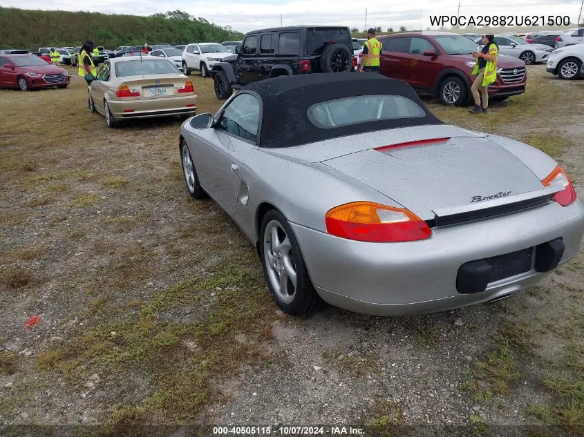 2002 Porsche Boxster VIN: WP0CA29882U621500 Lot: 40505115