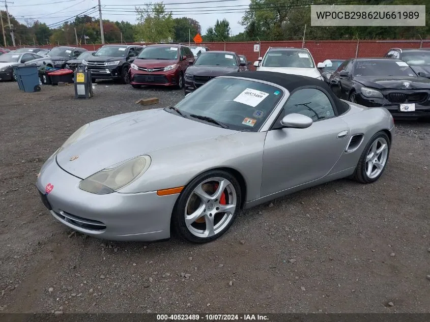 2002 Porsche Boxster S VIN: WP0CB29862U661989 Lot: 40523489