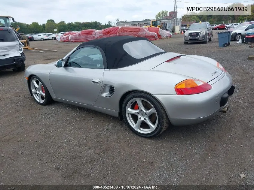 2002 Porsche Boxster S VIN: WP0CB29862U661989 Lot: 40523489