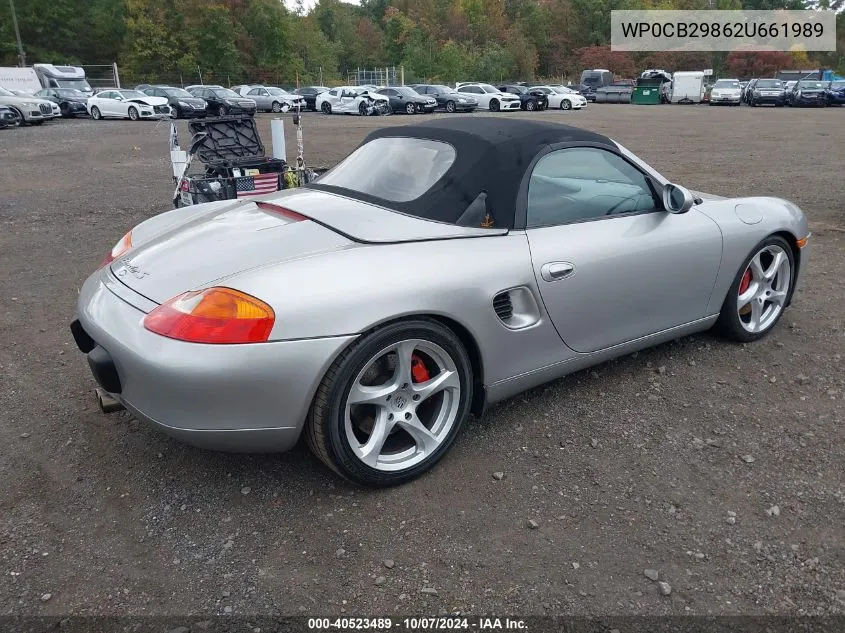 2002 Porsche Boxster S VIN: WP0CB29862U661989 Lot: 40523489