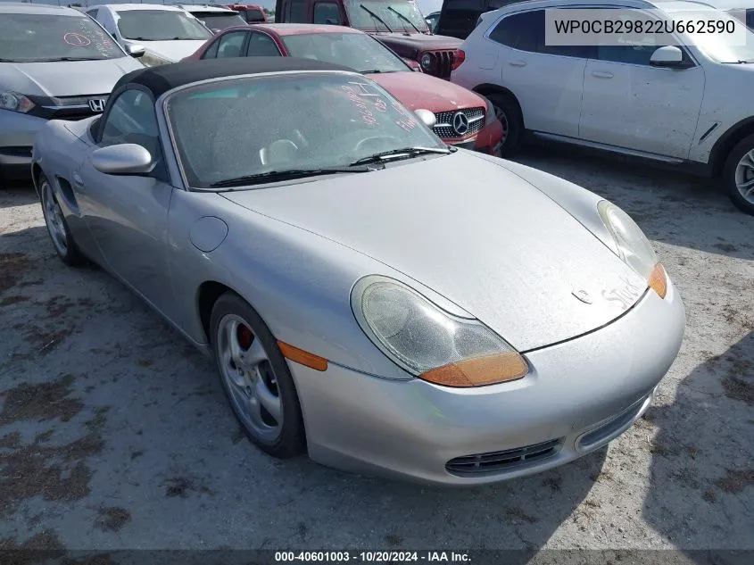 2002 Porsche Boxster S VIN: WP0CB29822U662590 Lot: 40601003