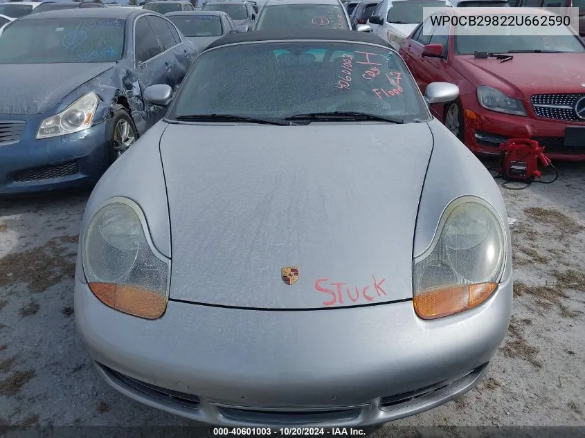 2002 Porsche Boxster S VIN: WP0CB29822U662590 Lot: 40601003