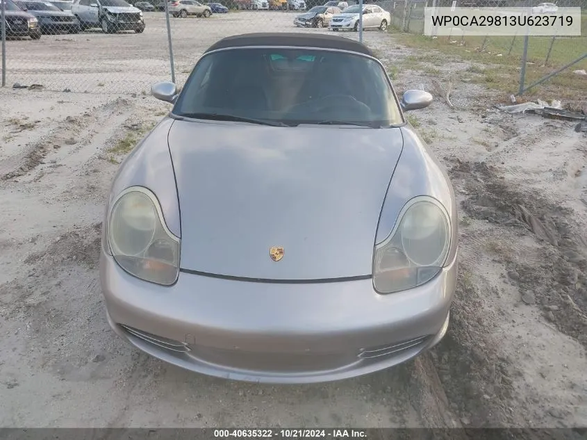 2003 Porsche Boxster VIN: WP0CA29813U623719 Lot: 40635322