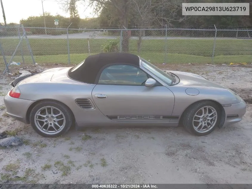 2003 Porsche Boxster VIN: WP0CA29813U623719 Lot: 40635322