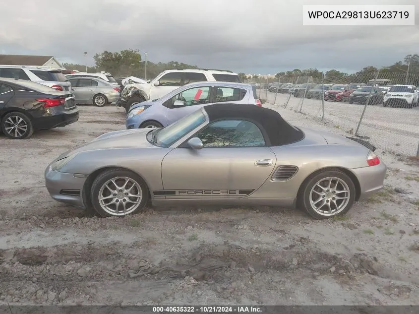 2003 Porsche Boxster VIN: WP0CA29813U623719 Lot: 40635322