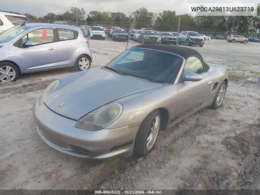 2003 Porsche Boxster VIN: WP0CA29813U623719 Lot: 40635322