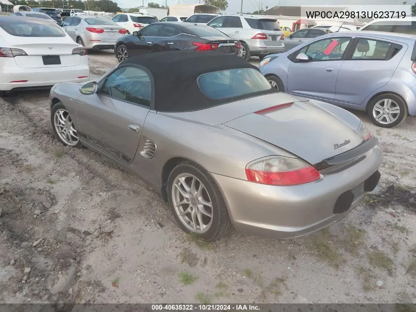 2003 Porsche Boxster VIN: WP0CA29813U623719 Lot: 40635322