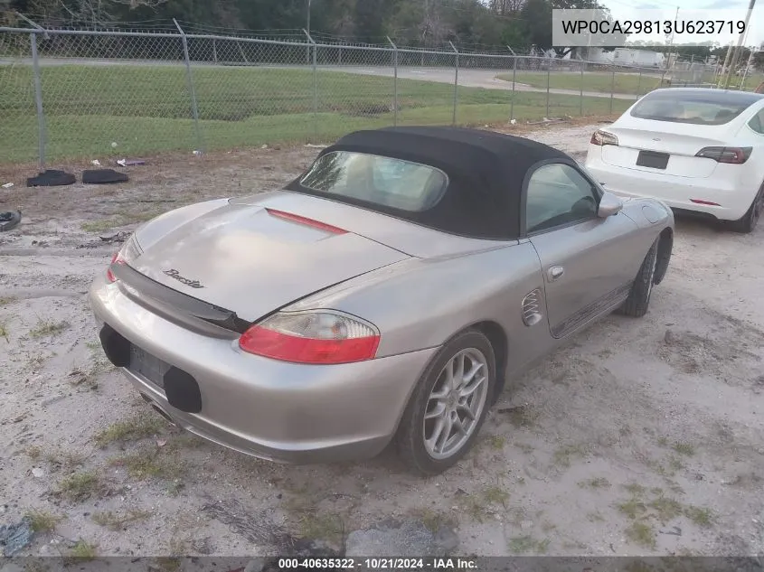 2003 Porsche Boxster VIN: WP0CA29813U623719 Lot: 40635322