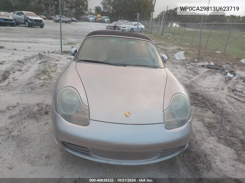 2003 Porsche Boxster VIN: WP0CA29813U623719 Lot: 40635322