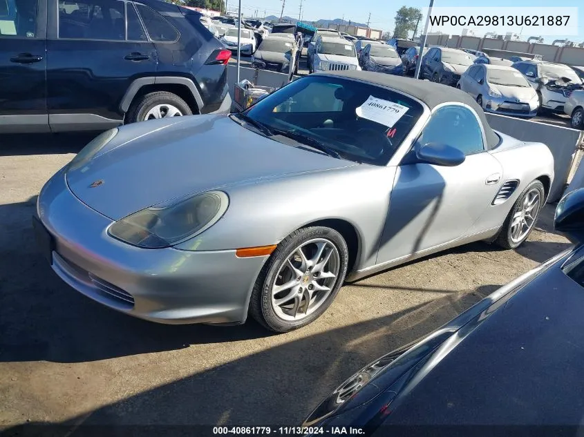 2003 Porsche Boxster VIN: WP0CA29813U621887 Lot: 40861779