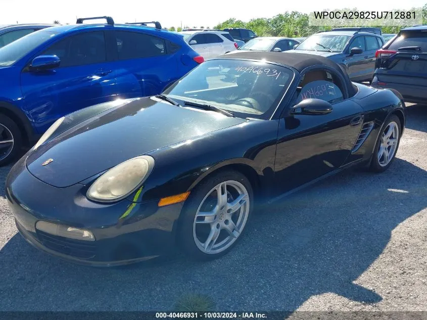 WP0CA29825U712881 2005 Porsche Boxster