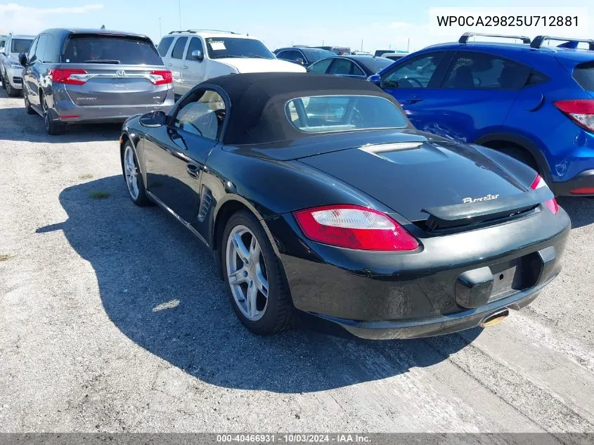 WP0CA29825U712881 2005 Porsche Boxster