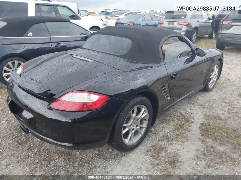 2005 Porsche Boxster VIN: WP0CA29835U713134 Lot: 40476124