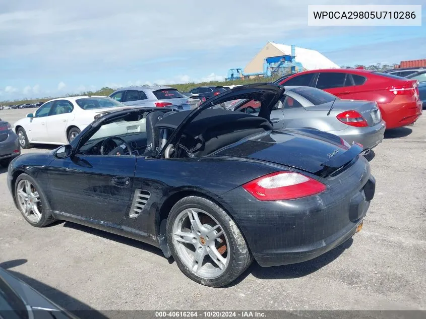 2005 Porsche Boxster VIN: WP0CA29805U710286 Lot: 40616264