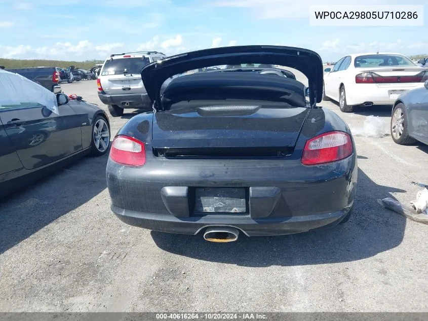 2005 Porsche Boxster VIN: WP0CA29805U710286 Lot: 40616264