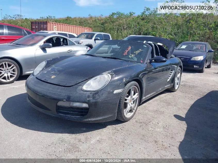 2005 Porsche Boxster VIN: WP0CA29805U710286 Lot: 40616264