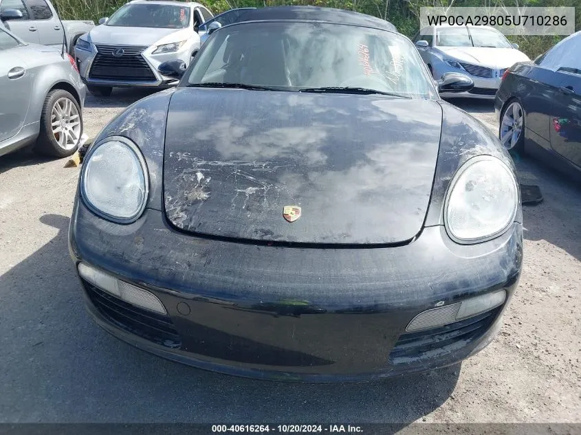 2005 Porsche Boxster VIN: WP0CA29805U710286 Lot: 40616264