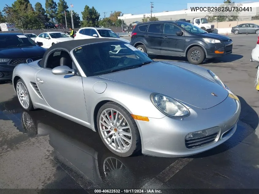 2005 Porsche Boxster S VIN: WP0CB29825U730441 Lot: 40622532