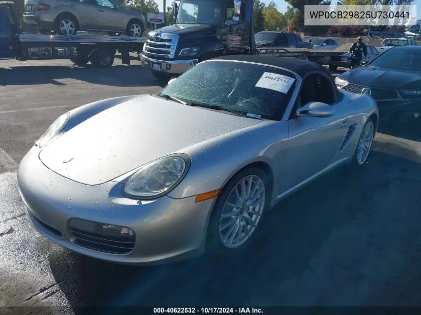 2005 Porsche Boxster S VIN: WP0CB29825U730441 Lot: 40622532