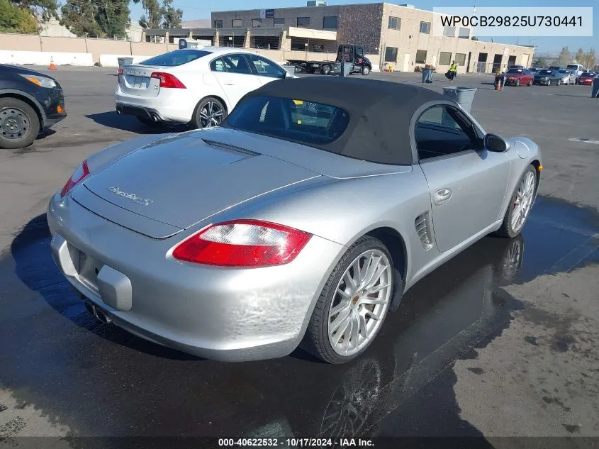 2005 Porsche Boxster S VIN: WP0CB29825U730441 Lot: 40622532