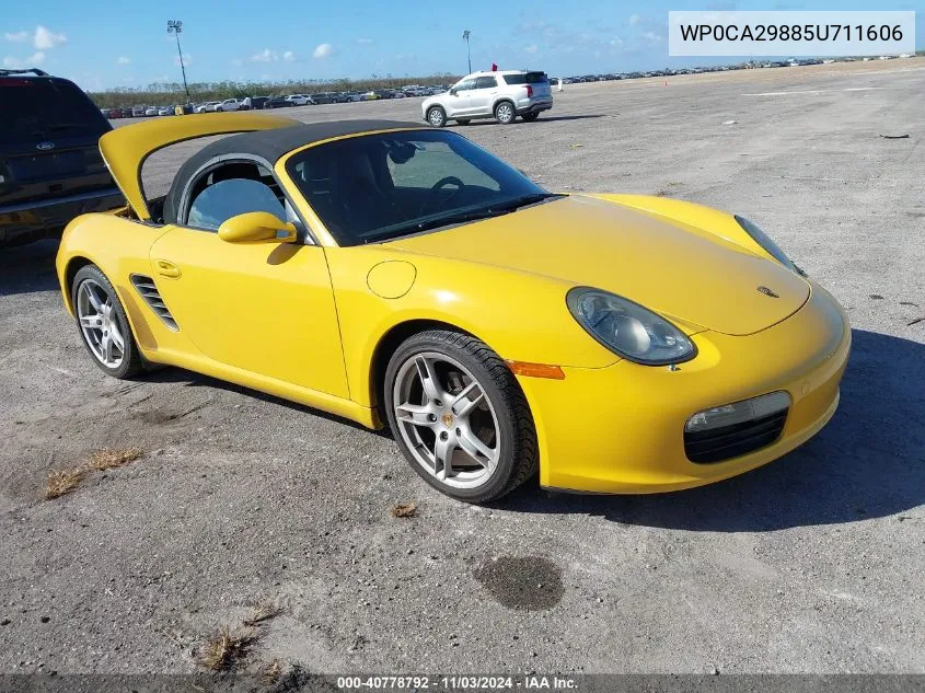 2005 Porsche Boxster VIN: WP0CA29885U711606 Lot: 40778792