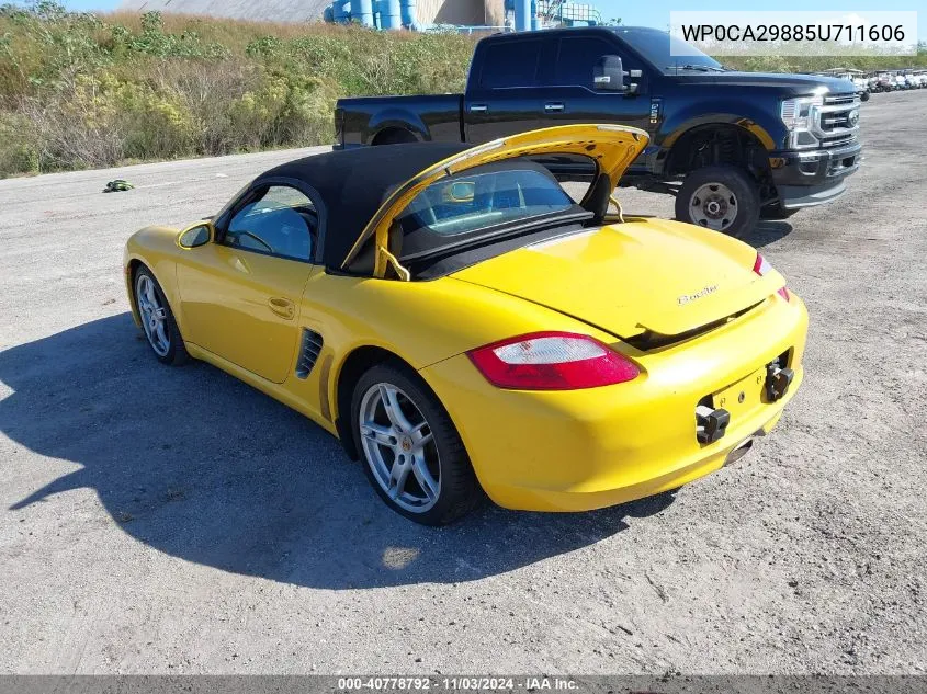 2005 Porsche Boxster VIN: WP0CA29885U711606 Lot: 40778792