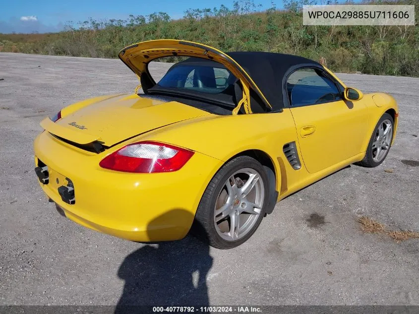 2005 Porsche Boxster VIN: WP0CA29885U711606 Lot: 40778792