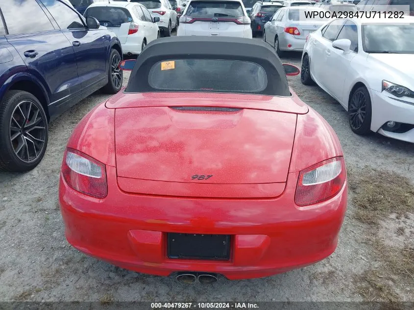 2007 Porsche Boxster VIN: WP0CA29847U711282 Lot: 40479267