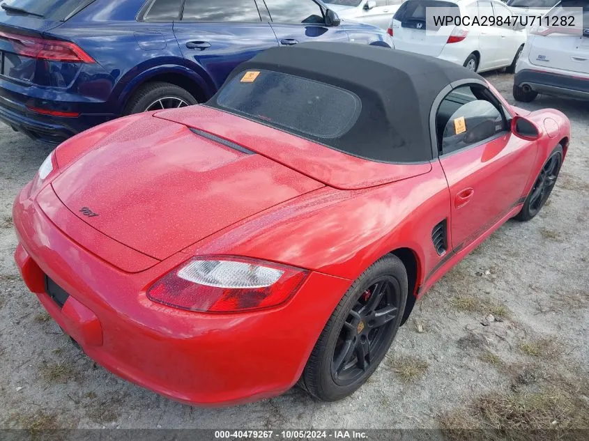 2007 Porsche Boxster VIN: WP0CA29847U711282 Lot: 40479267