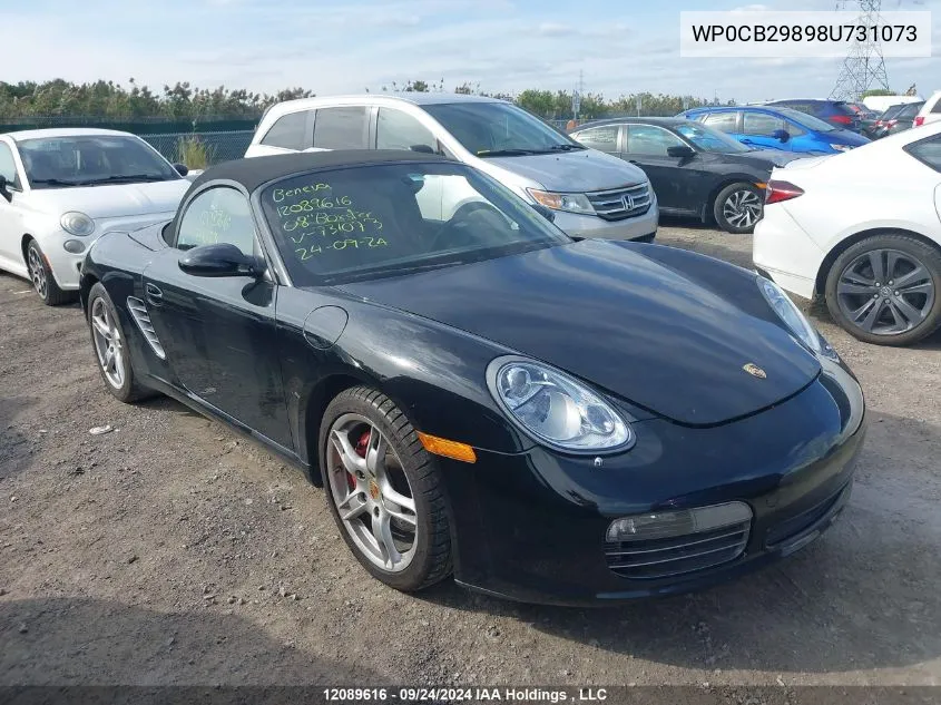 2008 Porsche Boxster VIN: WP0CB29898U731073 Lot: 12089616