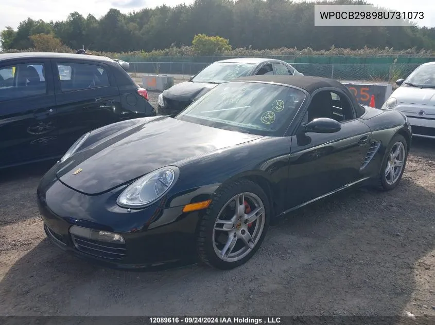 2008 Porsche Boxster VIN: WP0CB29898U731073 Lot: 12089616