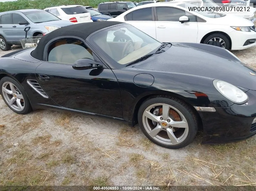 2008 Porsche Boxster VIN: WP0CA29898U710212 Lot: 40506953