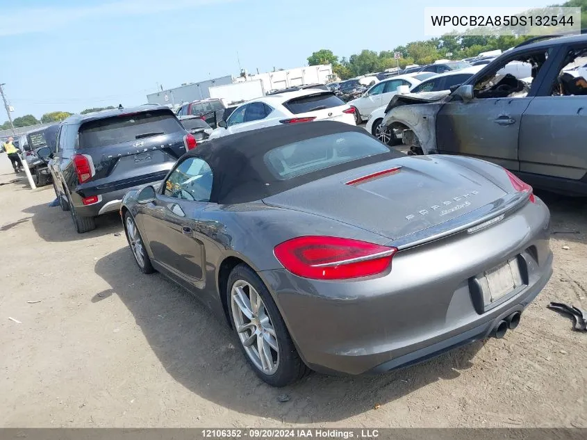 2013 Porsche Boxster S VIN: WP0CB2A85DS132544 Lot: 12106352