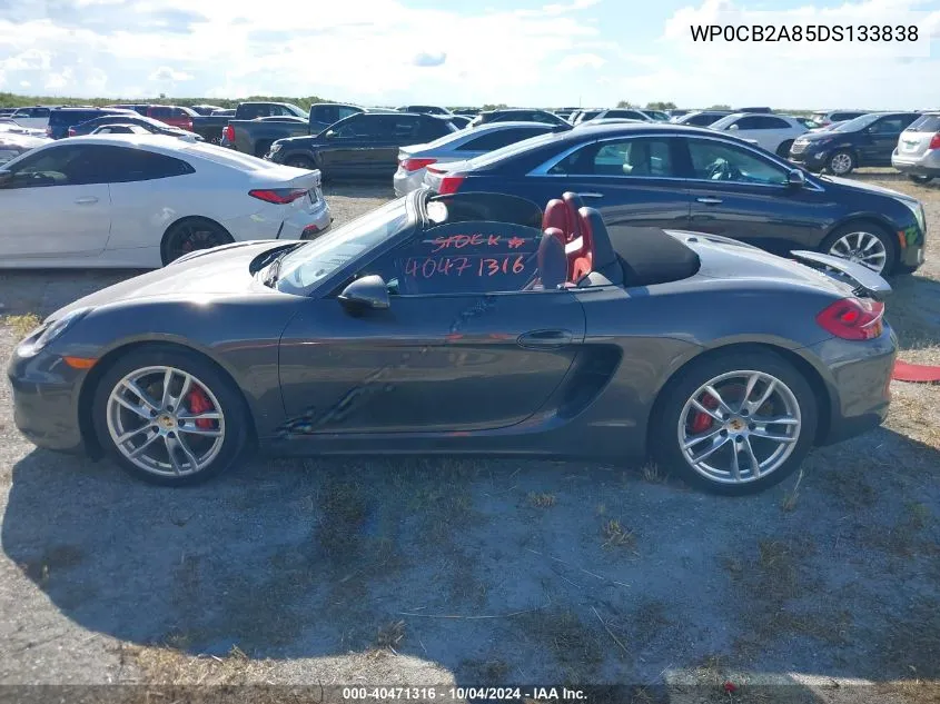 2013 Porsche Boxster S VIN: WP0CB2A85DS133838 Lot: 40471316