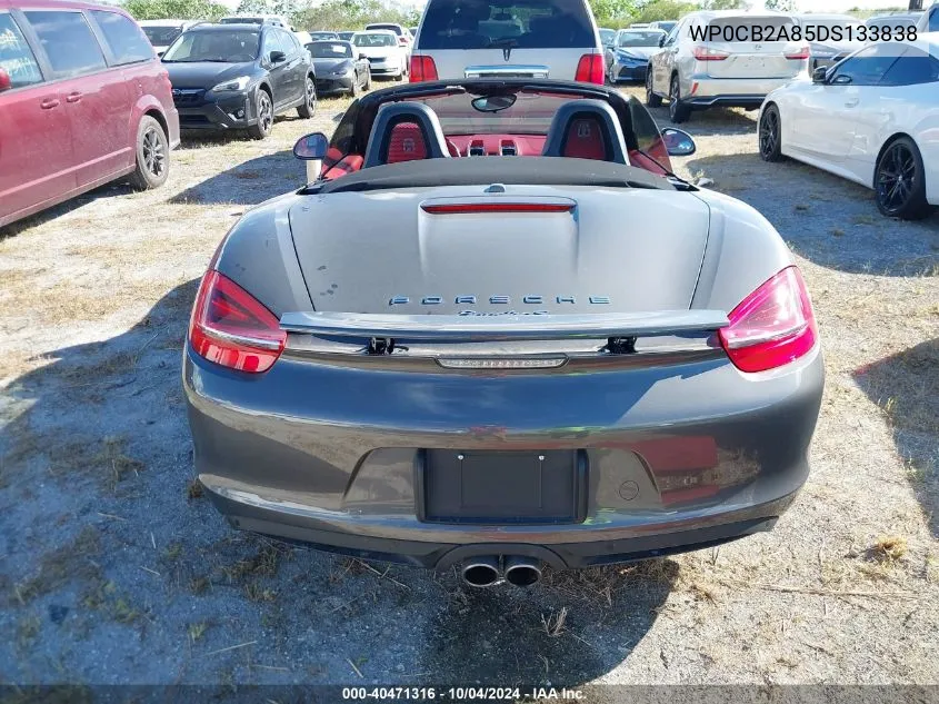 2013 Porsche Boxster S VIN: WP0CB2A85DS133838 Lot: 40471316