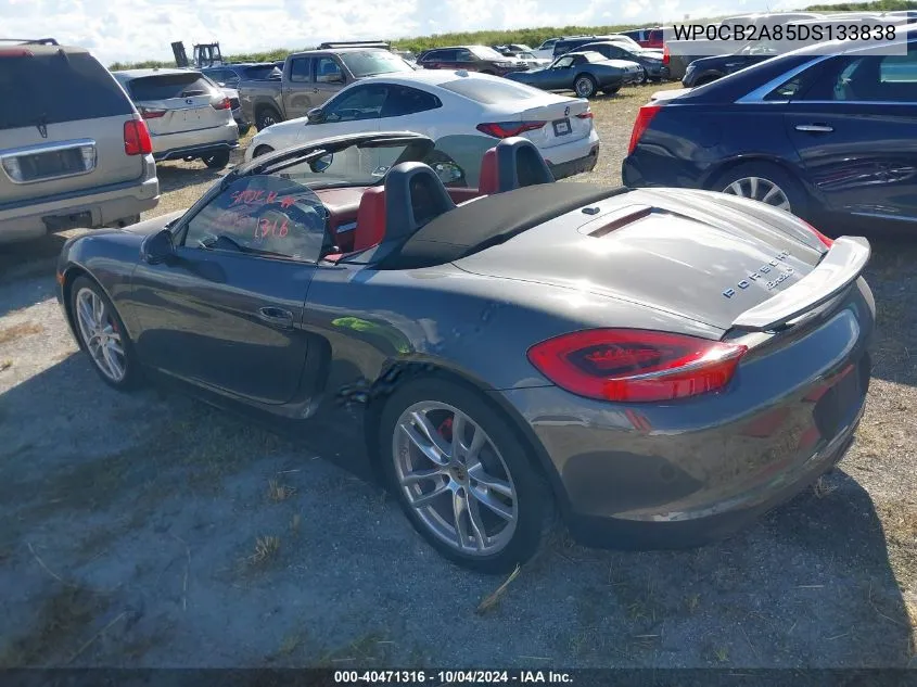 2013 Porsche Boxster S VIN: WP0CB2A85DS133838 Lot: 40471316