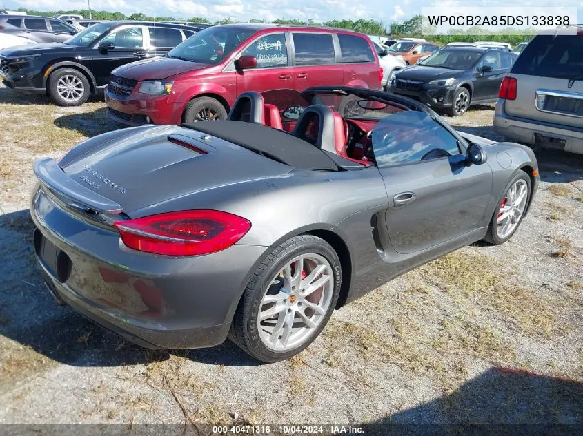 2013 Porsche Boxster S VIN: WP0CB2A85DS133838 Lot: 40471316